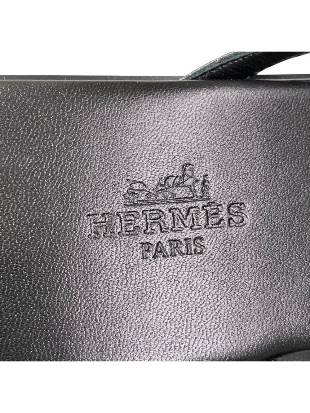 ★SOLD★ Hermes Miss Sandals Flat Shoes Cross Strap 37 Black Leather - Picture 9 of 11